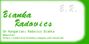 bianka radovics business card